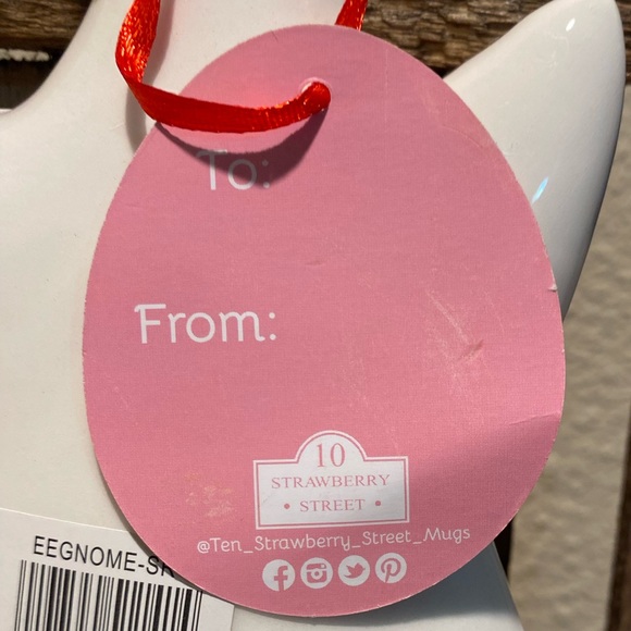 Easter Bunny Gnome Spoon Rest, Gnome Holding An Easter Egg Ceramic Spoon Rest - Picture 16 of 16